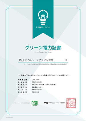 グリーン電力証書